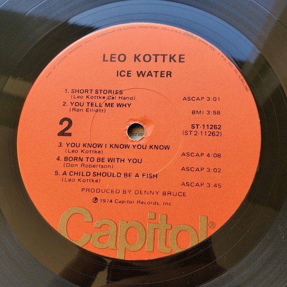 Leo Kottke Ice Water 1974 Vinyl LP Tested VG++ Contemporary Folk Guitar Wizardry - Picture 7 of 12